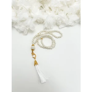 Lena Gift Workshop 50 Adet Hediyelik Vavlı Püsküllü Plastik Inci 99'lu Namaz Tesbihi ( Mevlit-Sünnet-Hac-Umre)