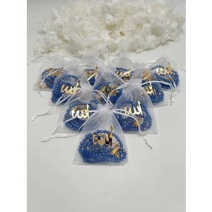 Lena Gift Workshop Hediyelik Lafızlı Kesede Inci Tesbih ( 10 Adet ) ( Mevlid - Hac - Umre -Bohça)