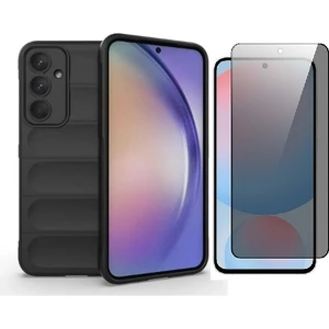 Galaxy A17 Uyumlu Kılıf Esnek TPU Oyuklu Arka Yüzey Tasarımlı Vendas Etnik Silikon Kapak + Hayalet Ekran Koruyucu