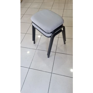 Tabure  2  Adet  Siyah  Demir  Ayaklı  Silinebilir Kumaş Yeni Trend Mutfak  Taburesi  Lüx Dikdörtgen Tabure