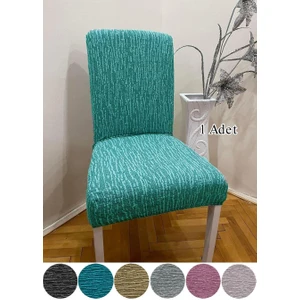 Jakarli Sandalye Örtüsü Çubuk Desen Yüksek Esnekli Sandalye Kılıfı (1 Adet)