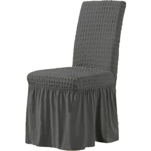 Brürümcük Etekli Sandalye Kılıfı, Lastikli,esnekli Sandalye Örtüsü 1 Adet