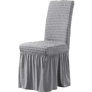 Brürümcük Etekli Sandalye Kılıfı, Lastikli,esnekli Sandalye Örtüsü 1 Adet