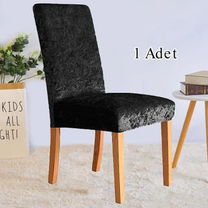 Ipek Kadife Sandalye Kılıfı Sandalye Örtüsü Lastikli Standart 1 Adet