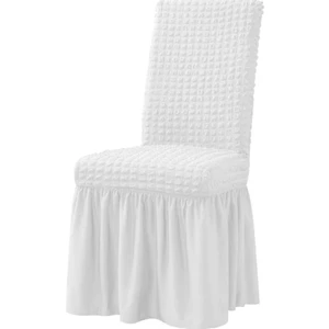 Brürümcük Etekli Sandalye Kılıfı, Lastikli,esnekli Sandalye Örtüsü 1 Adet