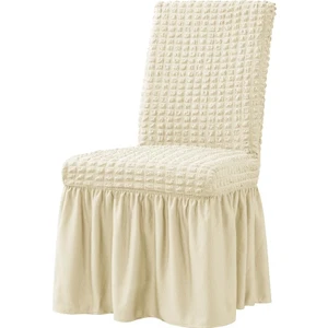 Brürümcük Etekli Sandalye Kılıfı, Lastikli,esnekli Sandalye Örtüsü 1 Adet