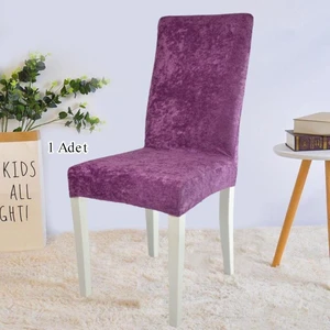 Ipek Kadife Sandalye Kılıfı Sandalye Örtüsü Lastikli Standart 1 Adet