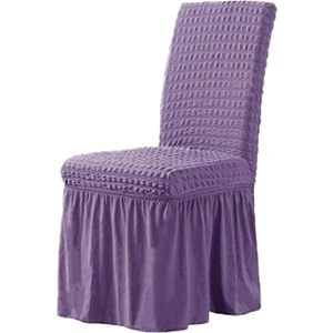 Brürümcük Etekli Sandalye Kılıfı, Lastikli,esnekli Sandalye Örtüsü 1 Adet