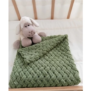 Pufy El Örgüsü Battaniye Bej Renk El Örgüsü Bebek Battaniyesi