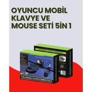 Mobil Uyumlu Klavye Mouse Seti – Pubg ve Fps Oyunları Için 5'i 1 Arada Oyun Kiti