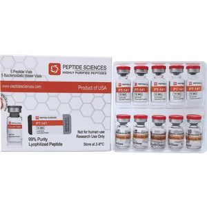 Peptide Sciences PT-141 10 Mg | 5 Vial + 5 Bakteriostatik Su