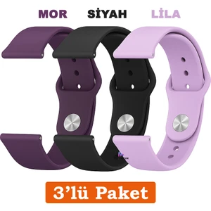 Redmi Watch 5 Active / Redmi Watch 5 Lite Uyumlu 22MM 3'lü Paket Silikon Kordon Seti