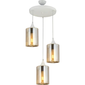 Özbak Avize Sarmal 3’lü Modern Sarkıt – Beyaz Camlı Salon & Mutfak Avizesi, E27 Uyumlu, Şık ve Dayanıklı Tasarım