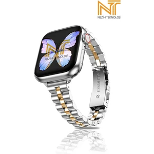 Apple Watch Seri 2/3/4/5/6/7/8/9/se 38MM-40MM-41MM Seri 10 42MM Uyumlu Ince Tasarım Kordon