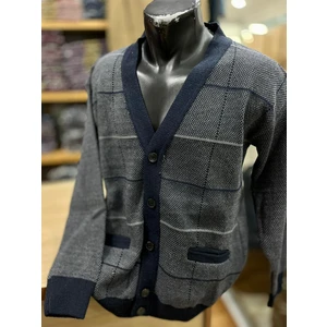 Erkek Triko Düğmeli Cepli Desenl Ihırka