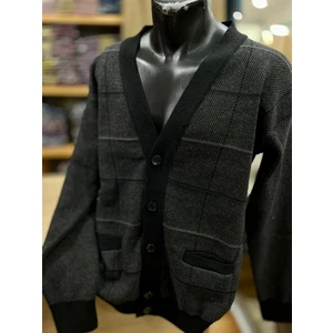 Erkek Triko Düğmeli Cepli Desenl Ihırka