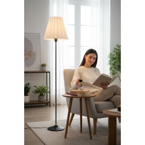 Modern Şık Iskandinav Tarz Lambader – Metal Ayaklı Salon Oturma Odası ve Yatak Odası Aydınlatma