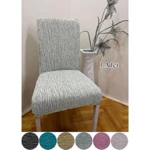 Jakarli Sandalye Örtüsü Çubuk Desen Yüksek Esnekli Sandalye Kılıfı (1 Adet)