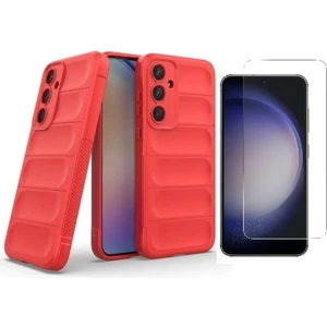 Galaxy S25 Fe Uyumlu Kılıf Esnek Tpu Oyuklu Arka Yüzey Tasarımlı Vendas Etnik Silikon Kapak + Nano Ekran Koruyucu