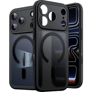Apple iPhone 17 Pro Max Kılıf Mat Magsafe Şarj Özellikli Darbe Önleyici Hassas Buton Lansman Renkli Yumuşak Kenarlı Kapak