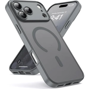Apple iPhone 17 Pro Kılıf Mat Magsafe Şarj Özellikli Darbe Önleyici Hassas Buton Lansman Renkli Yumuşak Kenarlı Kapak
