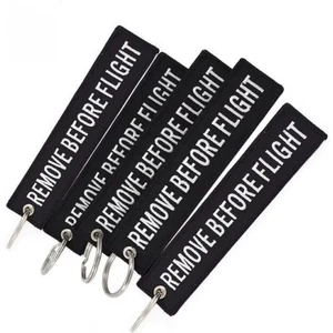 Siyah Remove Before Flight Bez Anahtarlık