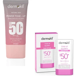 Power Tone-Up 50+Spf Yüz Güneş Kremi&ton Up Glowy Stick 50+Spf Güneş Koruyucu 2’li Set