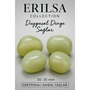 Tesbih Atölyesi Sertifikalı Doğal Yeşim Taşı Kütle 30-35 mm – Duygusal Denge, Huzur ve Şifa Taşı