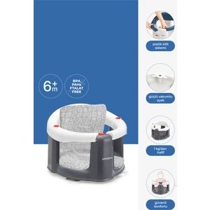 Babyjem Önden Açılır Banyo ve Mama Oturağı Beyaz Minderi 2'li Set