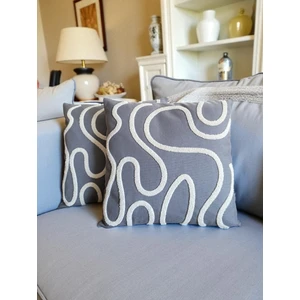 Bohem Tarz Punch Nakışlı Kırlent Kılıfı | 43X43 cm | 2 Adet