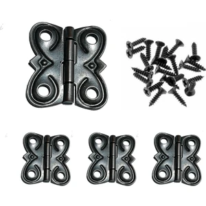 4 Adet Eko Menteşe Oksit Ve Vidaları 20x18 mm Kutu ve Sandık Menteşesi Hobi Maket