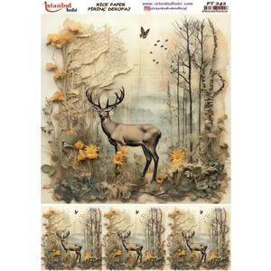 Pirinç Dekopaj Kağıdı 30X42CM PT-242 Geyik