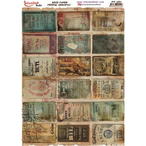 Pirinç Dekopaj Kağıdı 30X42CM PT-361 Yazı Mühür