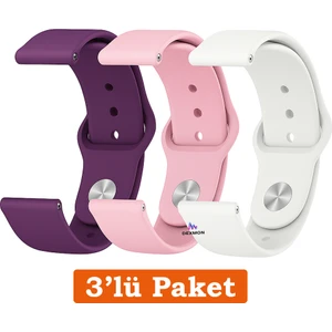 Redmi Watch 5 Active / Redmi Watch 5 Lite Uyumlu 22MM 3'lü Paket Silikon Kordon Seti