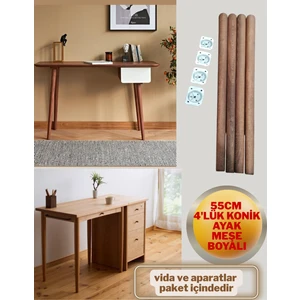 55CM-60CM-65CM-70CM 4'lük Meşe Boyalı Masa&sehpa&sandalye Ayağı