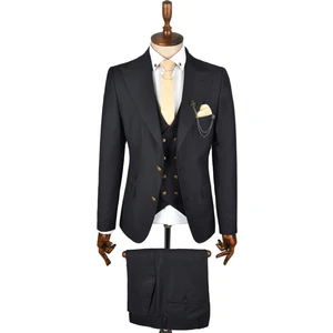 Sivri Yaka Slim Fit 3lü Takım Elbise 2300244