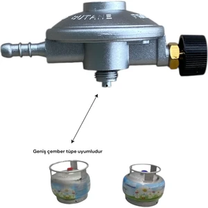 Küçük Tüp Dedantörü 2kg Tüp Gaz Regülatör Piknik Tüpü  Kamp Ocak Başlığı Ayarlı