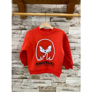 Aysbebe Knuckles Sonıc Baskılı Çocuk Swaetshırt