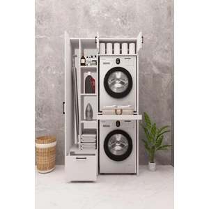 Mdf Çamaşır Makinesi ve Kurutma Makinesi Dolabı Ütü Masalı