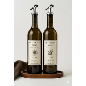 Büyülü Home 2 Li 750 ml Amber Zeytinyagi Ayçiçek Yagı Şişesi