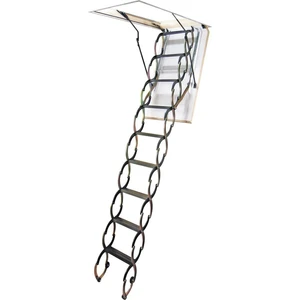 2Mm Ahşap Akordeon  Metal Çatı Merdiveni  60X80 Cm