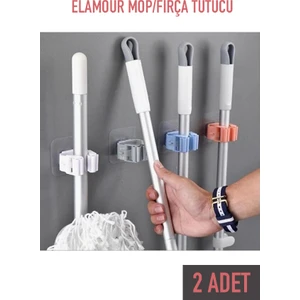 Kendinden Yapışkanlı Pratik Mop Temizlik Fırçası Tutucu Mop Askısı