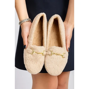 Kadın Zincirli Peluş Ev Terliği Ev Babeti Ev Ayakkabısı Bohça Çeyiz