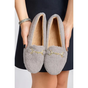 Kadın Zincirli Peluş Ev Terliği Ev Babeti Ev Ayakkabısı Bohça Çeyiz