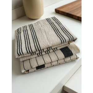 2'li Mutfak Kurulama Bezi  Pamuk Kara Tezgah Peşkir 50X90 cm