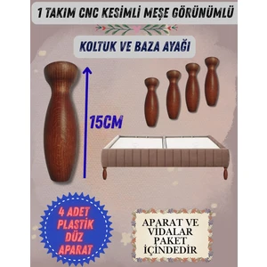 15CM Cnc Kesimli Koltuk Baza Ayağı