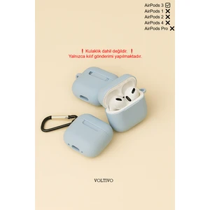 Airpods 3. Nesil Uyumlu Renkli Kir Tutmaz Silikon Kancalı Kılıf