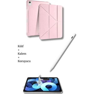 iPad A16 11. Nesil ve 10. Nesil A3355 A2757 Uyumlu Tablet Kılıfı Tablet Kalemi Ekran Koruyucu Set