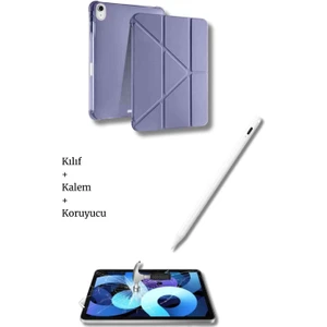 iPad A16 11. Nesil ve 10. Nesil A3355 A2757 Uyumlu Tablet Kılıfı Tablet Kalemi Ekran Koruyucu Set