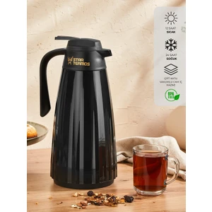 Star Termos Zagana Serisi Cam Termos 1.5 Litre  Siyah STK-6162